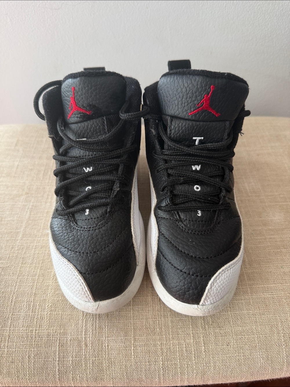 Jordan Kids' Black, White & Red High-Top Sneakers